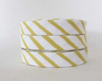 Bias Tape - Yellow Festive Stripe - 3 Yards