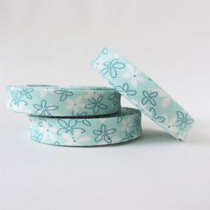 Double Fold Bias Tape Primavera Tiny Gentian Mint 3 Yards image 3