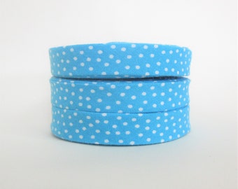 Bias Tape - Freckle Dots in Pool Blue - 3 Yards