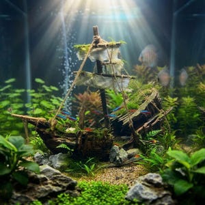 fish tank accessories pirate ship SLOCME Aquarium Decorations Ornaments Enhance the appeal of your aquarium with any of these exciting decorations! Large Pirate Ship Fish Tank