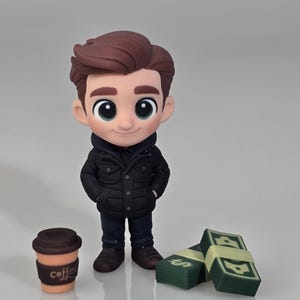 Custom Graduation Gift 3D Printed Pixar Style Figurine – Personalized Mini Toy from Photo | Unique Graduation Keepsake for Him or Her