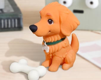 カスタム犬の肖像画の置物 - 3Dプリントペットメモリアル - 写真からパーソナライズされた犬の像 - ペットロスギフト - 犬の肖像画の記念品