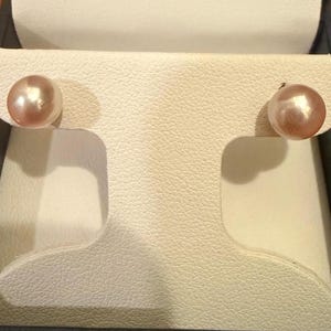 Dainty Freshwater Pearl Stud Earrings: Sterling Silver Minimalist Jewelry