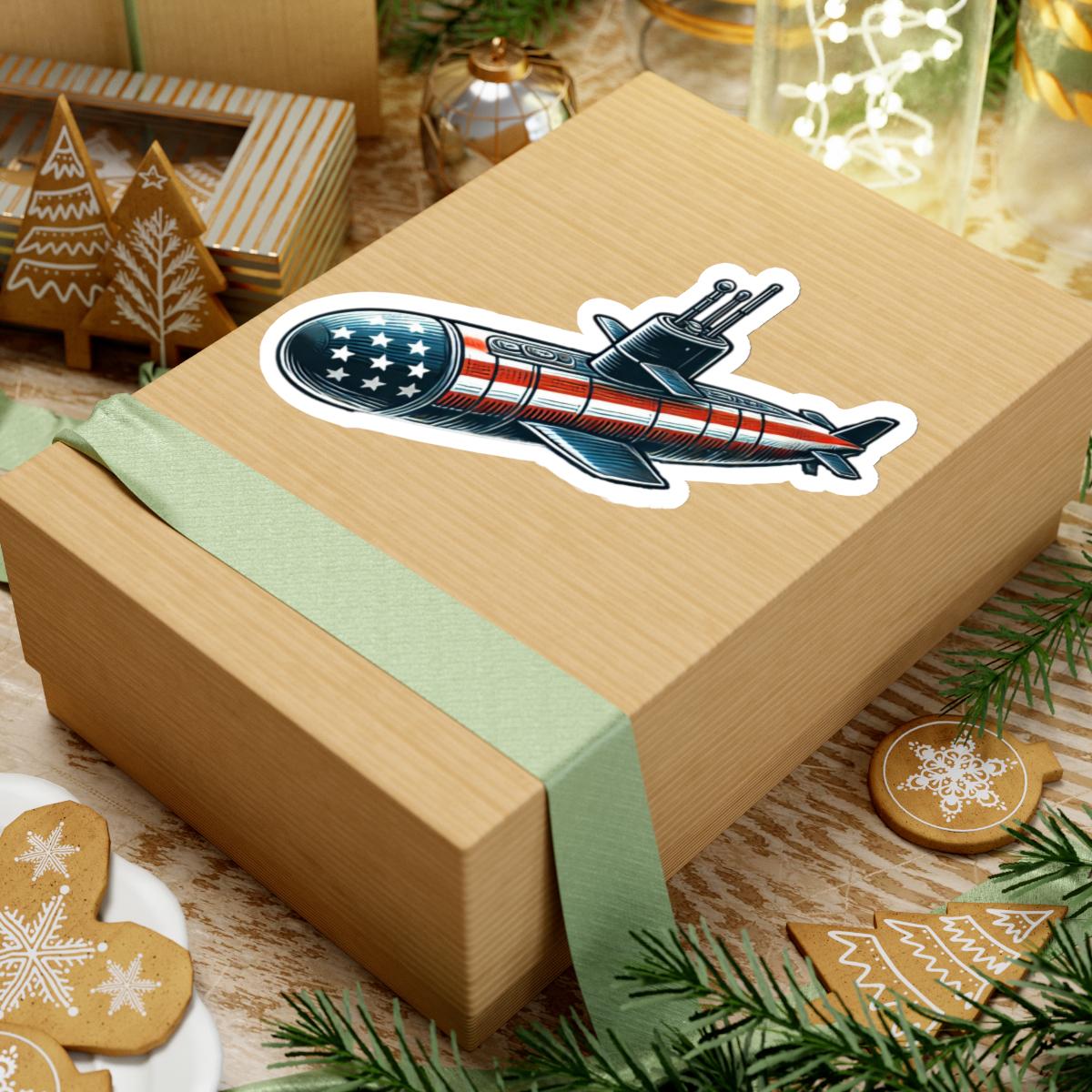 Submarine Stickers, Patriotic American Flag Decals for Laptop ...