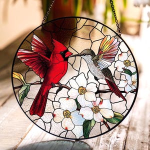 Stained Glass Lovebirds - Etsy