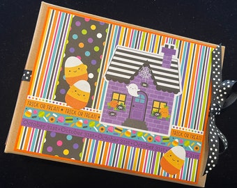 Álbum de recortes de Halloween, álbum de fotos de truco o trato para niños