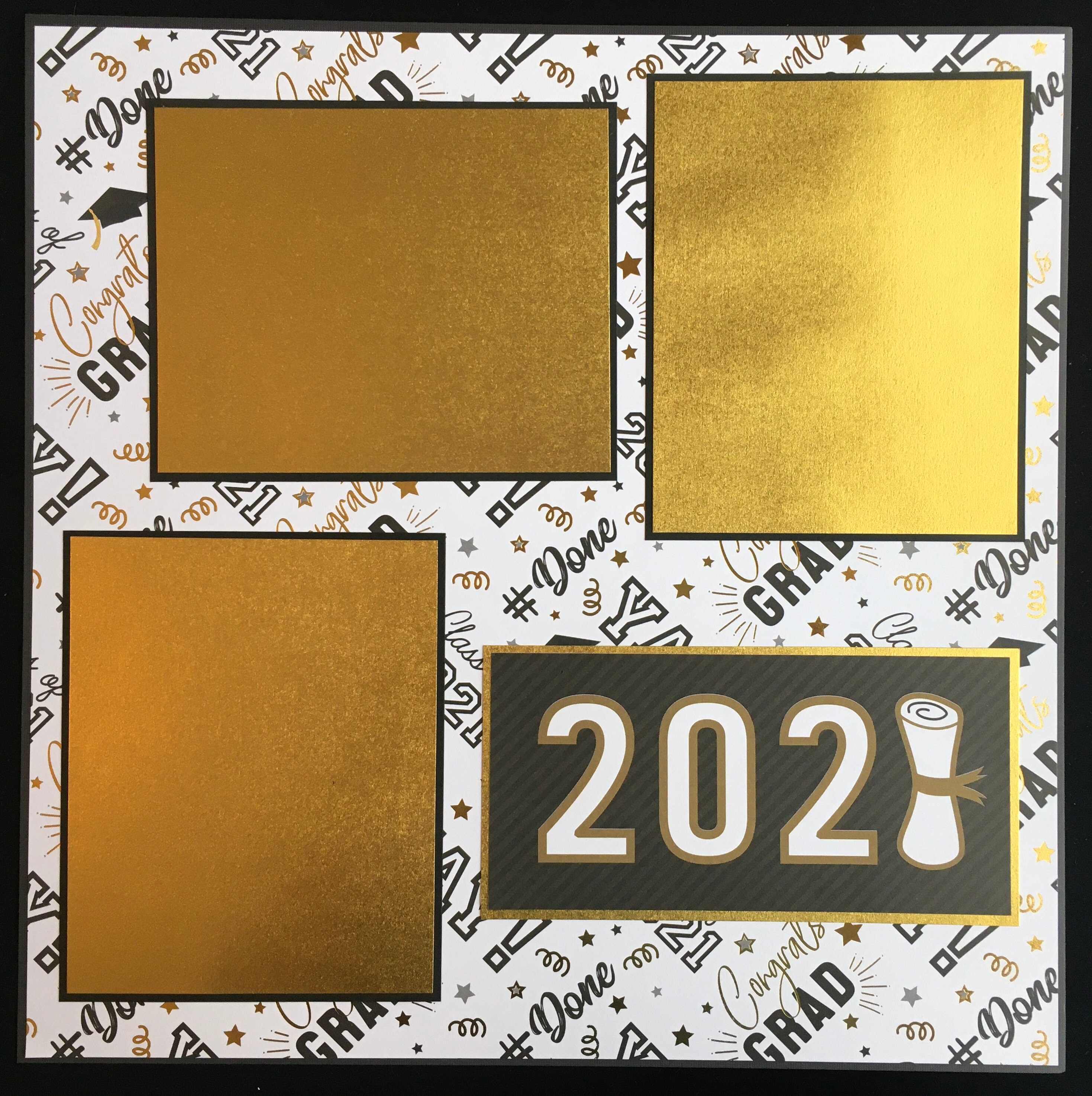 Graduation 2021 Premade Scrapbook Album Layout, Two-page Graduation ...
