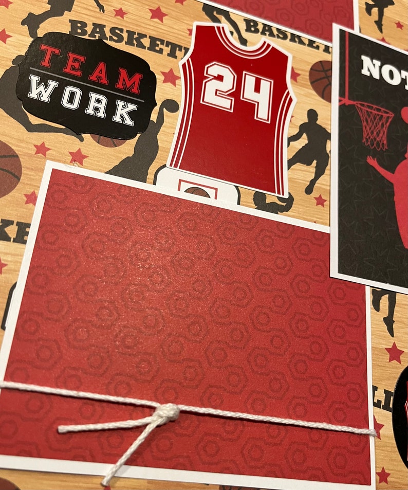 Basketball Scrapbook Album Layout Basketball Team Premade Etsy