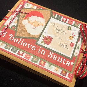 Christmas Scrapbook Photo Album, Santa, Letters to Santa, Kids Photo Album, Scrapbook, Journal, Christmas Mini Album, Memory Album, Holiday