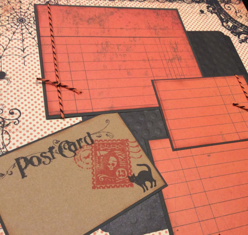 12x12 Scrapbook Page Halloween Album Page Premade Halloween Single Scrapbook Layout Page