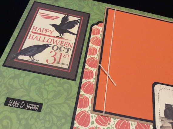 Premade Halloween Scrapbook Pages Halloween Scrapbook Layouts Halloween Layout Halloween Halloween Pages Halloween Scrapbook Pages