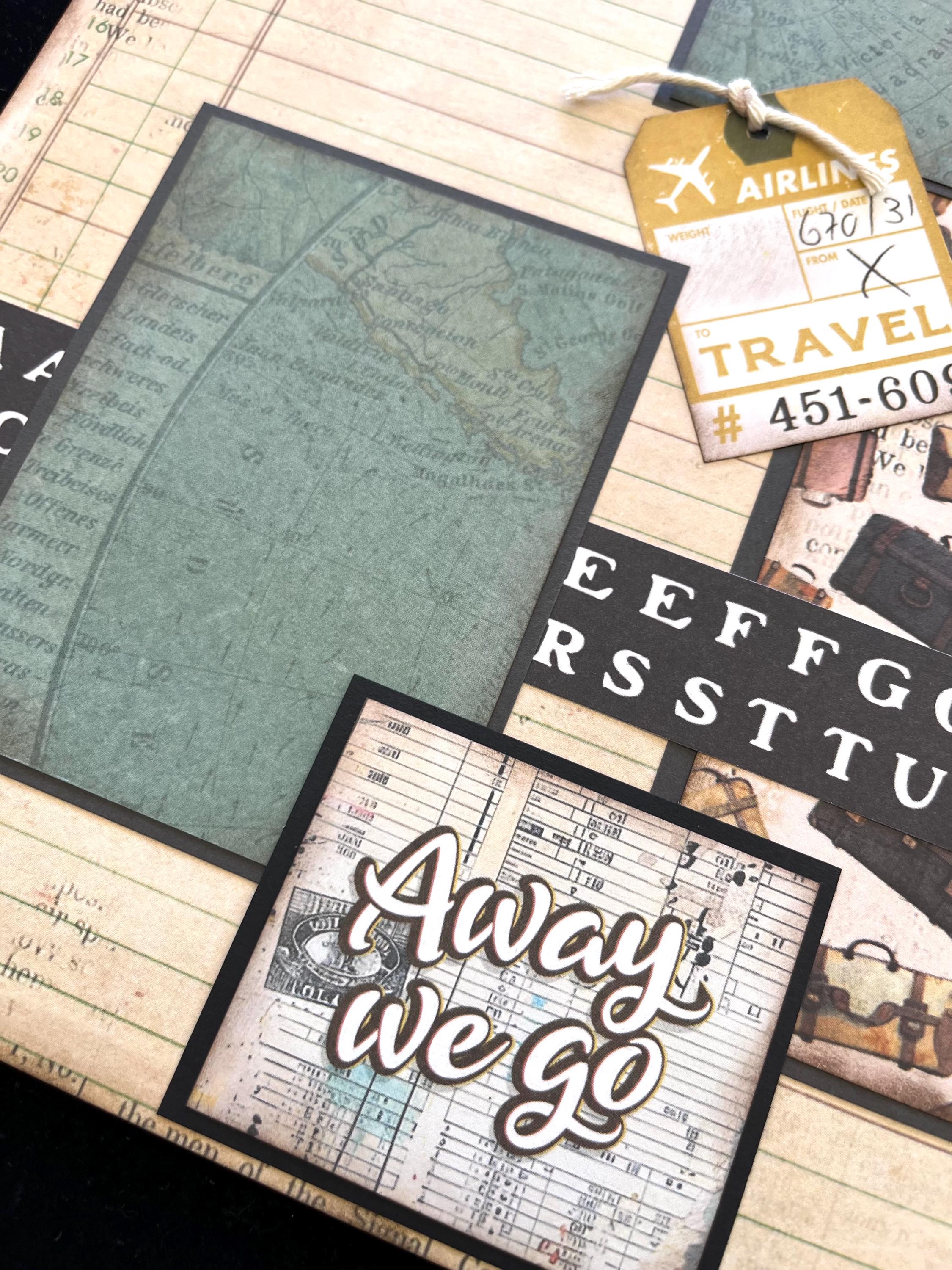 Premade Travel Scrapbook Layout, Adventure Album Page, Premade Travel ...