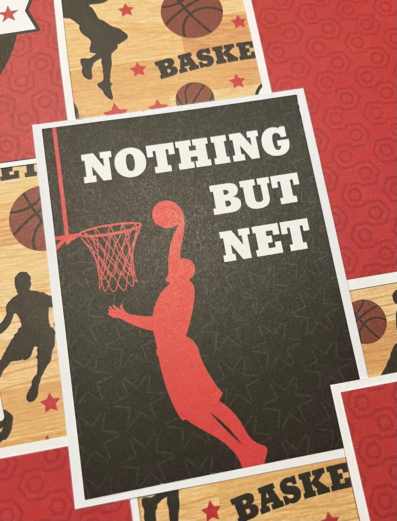Basketball Scrapbook Album Layout Basketball Team Premade Etsy