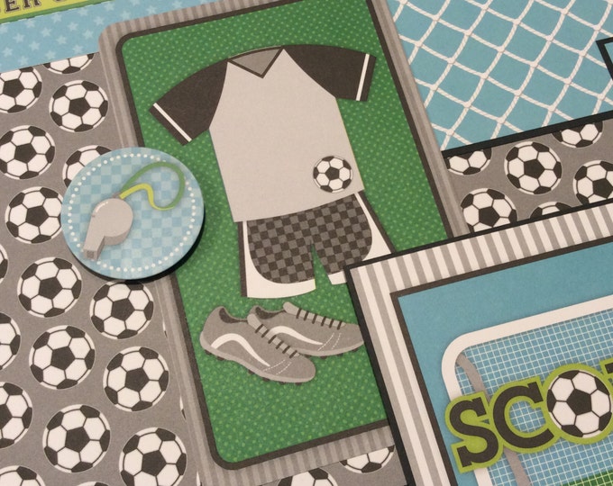Soccer Scrapbook Layout Page Customizable Numbers Soccer Etsy