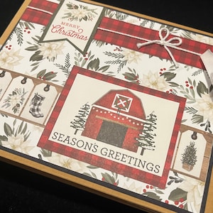 Christmas Scrapbook Photo Album, Farmhouse Christmas, Barn, Scrapbook, Journal, Christmas Mini Album, Memory Album, Holiday