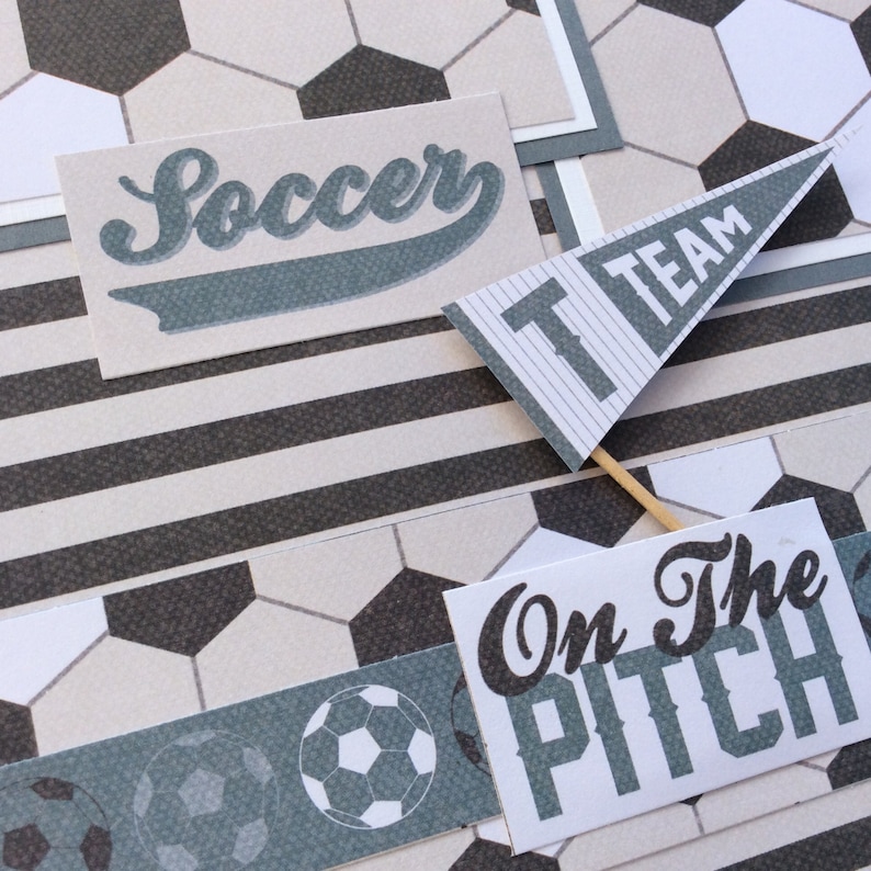 Soccer Layout Page Soccer Premade 12x12 Single Page Scrapbook Layout Soccer Player Page Soccer Scrapbook Album Page