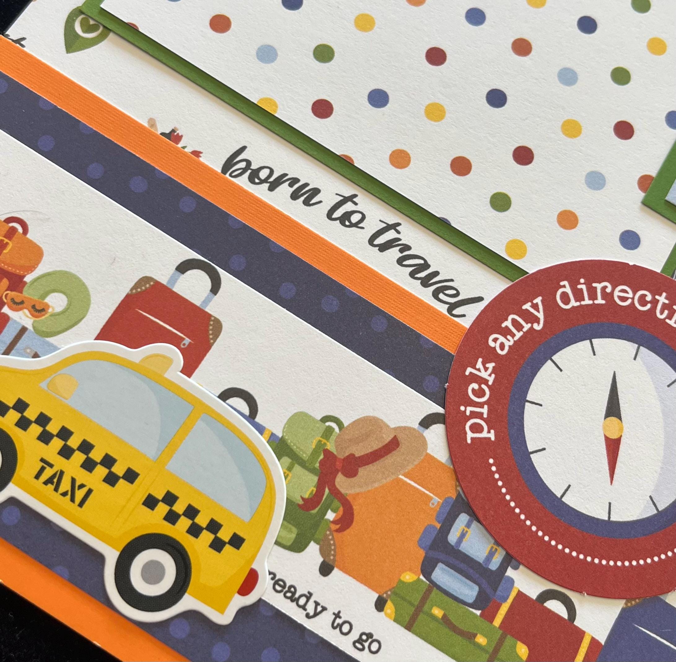 Premade Travel Scrapbook Album Layout: Adventure Awaits - Etsy