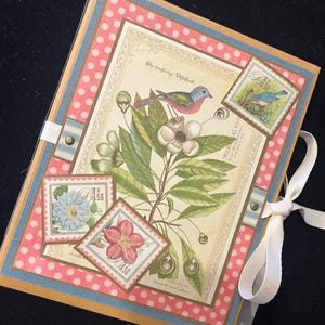 Mini Scrapbook Album, Vintage Inspired Floral Photo Album, Photo Album, Premade Mini Album, Journal, Graphic 45, Women’s Gift