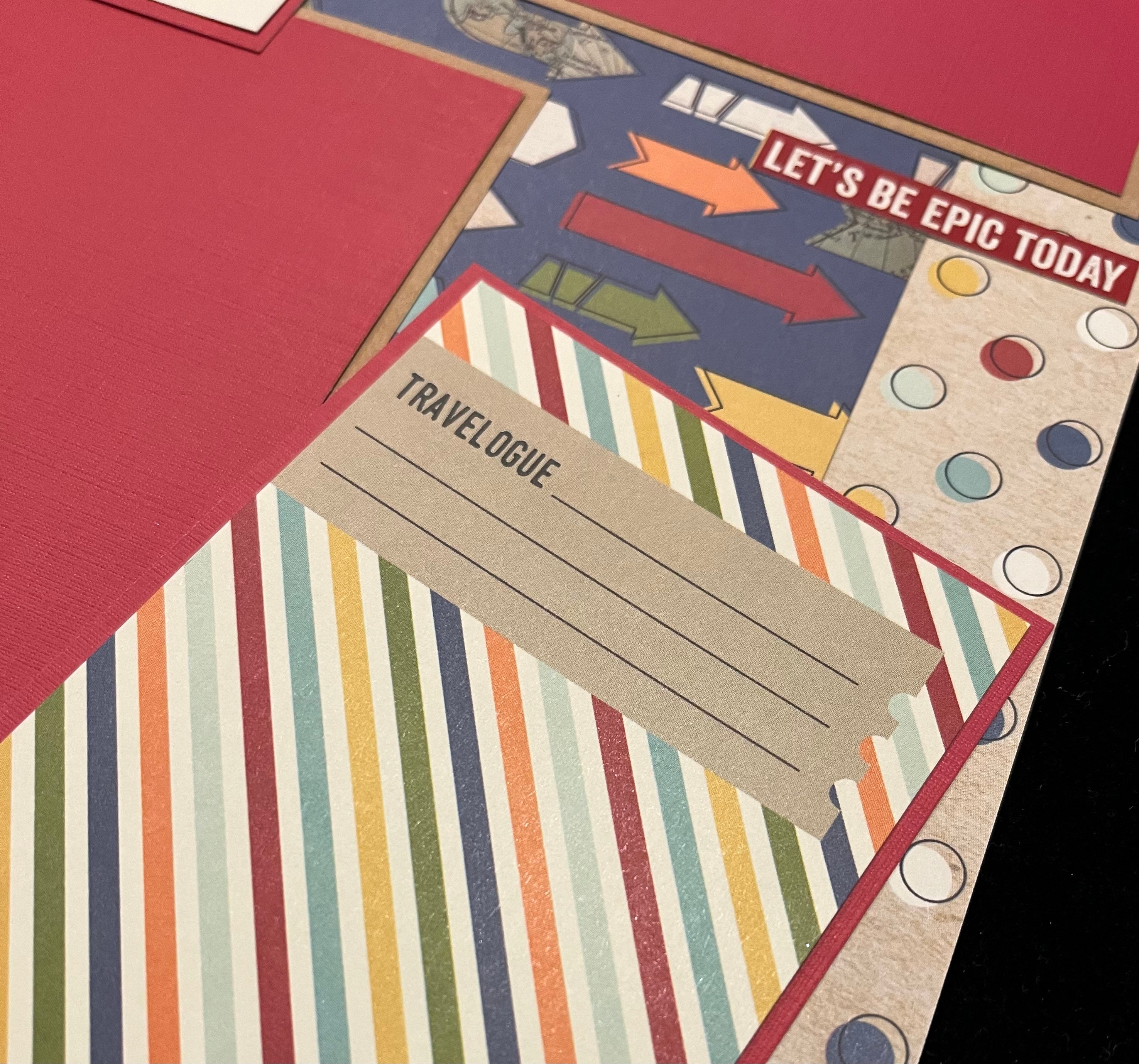 Premade Travel Scrapbook Layout Page, Vacation Album - Etsy