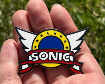 Sonic the Hedgehog Emblem Enamel Pin
