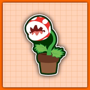 Mario Piranha Pflanzensticker