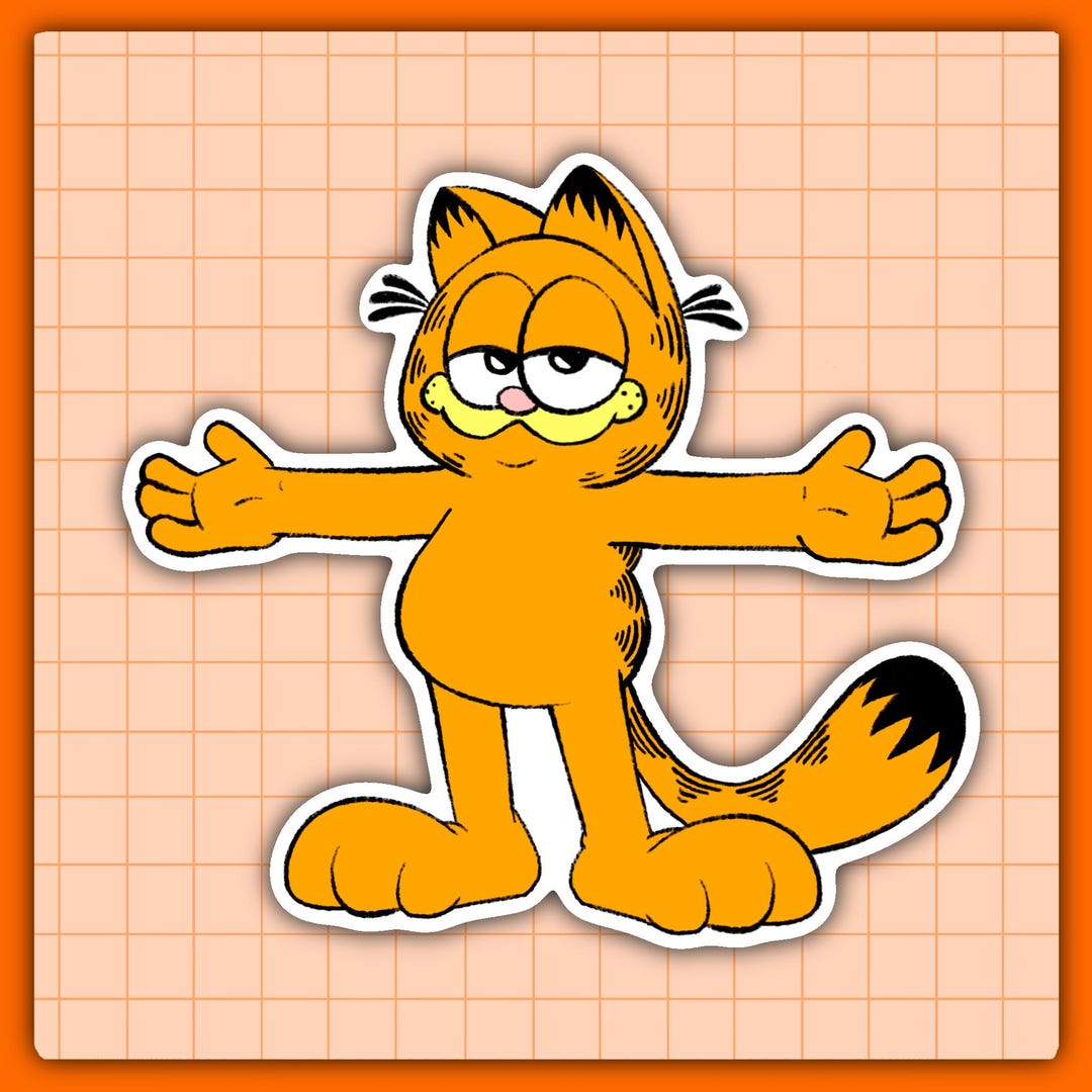 Garfield Sticker - Etsy