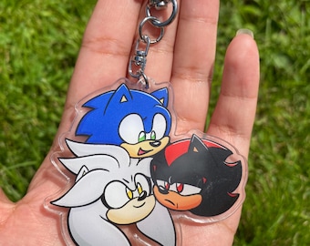 Sonic Shadow and Silver Acrylic Charm