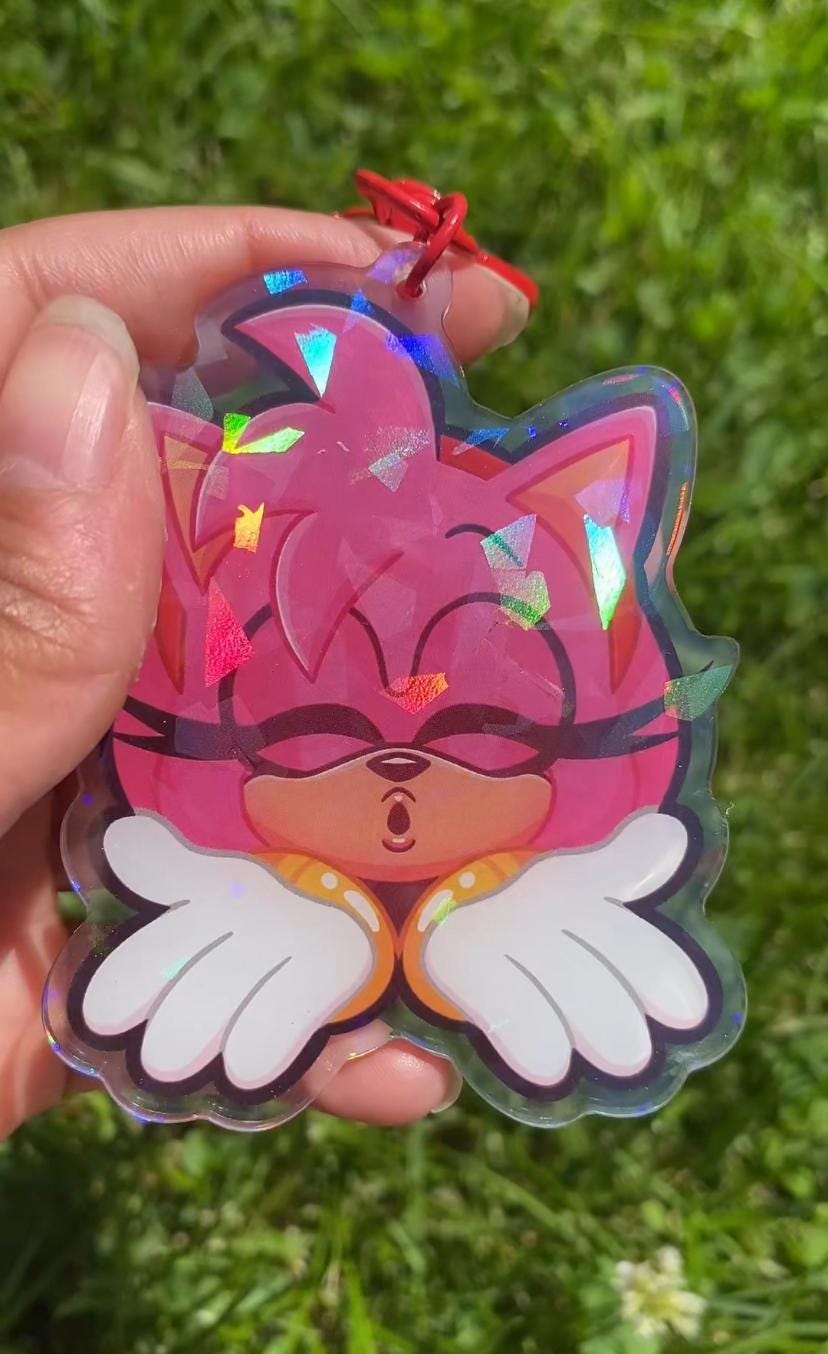 Amy Rose | Sonic the Hedgehog Keychain - Etsy