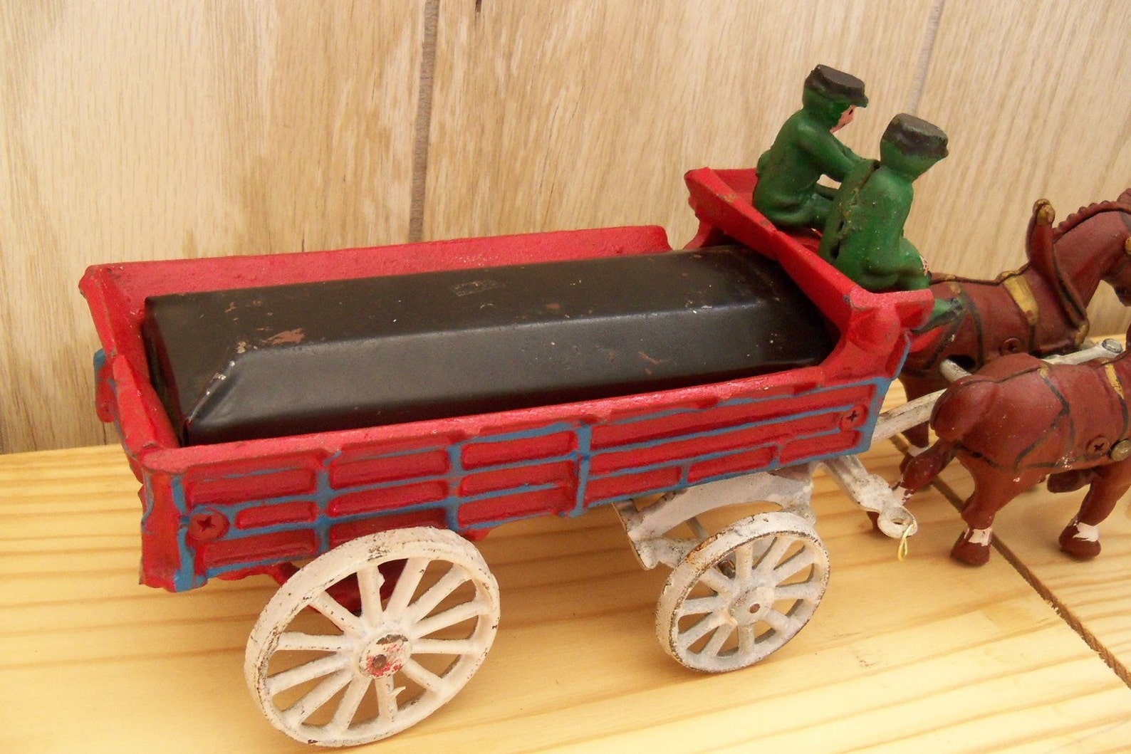 Vintage Budweiser Wagon Clydesdale Horses Cast Iron Etsy