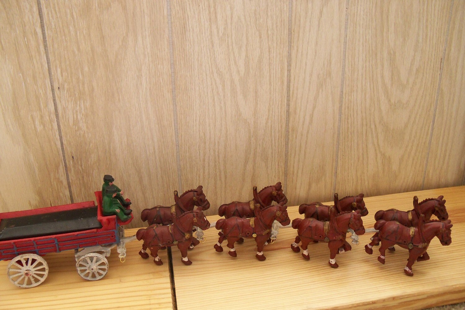 Vintage Budweiser Wagon Clydesdale Horses Cast Iron Etsy