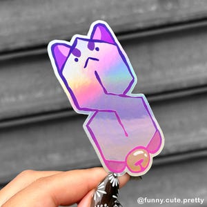 Stussy Holographic Puppycat - Vinyl Aufkleber - Biene und Puppycat Cartoon