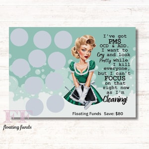 PMS, OCD, & ADD Scratch Off - Savings Challenge - Cash Stuffing - Scratch Off Savings Challenge