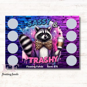 Sassy & Trashy Scratch Off - Savings Challenge - Cash Stuffing - Scratch Off Savings Challenge