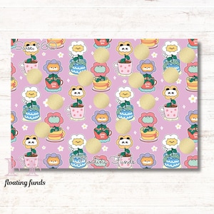 Cutie Flowers Scratch Off - Savings Challenge - Cash Stuffing - Scratch Off Savings Challenge