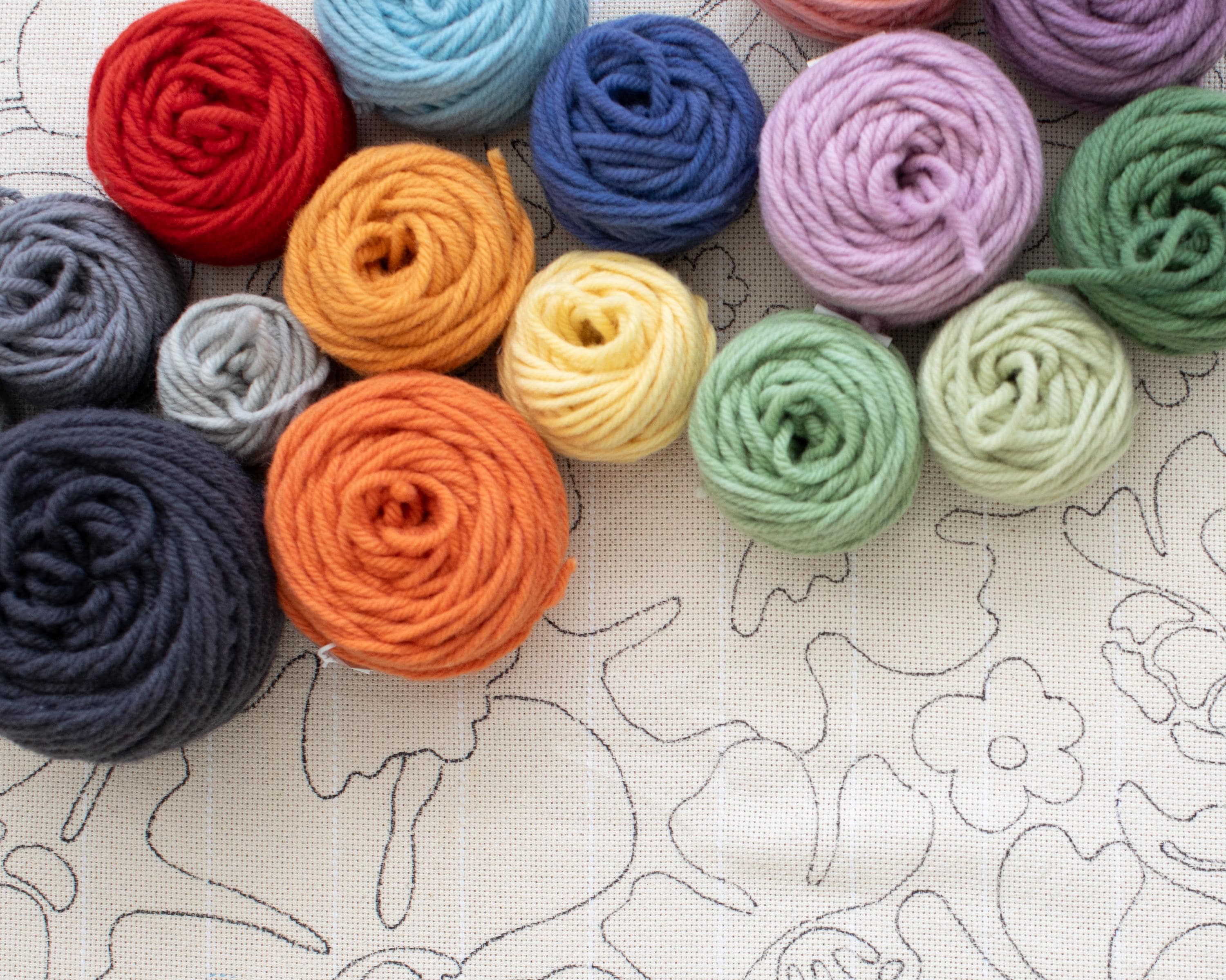 Breaded Rug Kit Punch Needle Rug Kit With Pattern, Make Your Own Rug, Pattern, Yarn ...