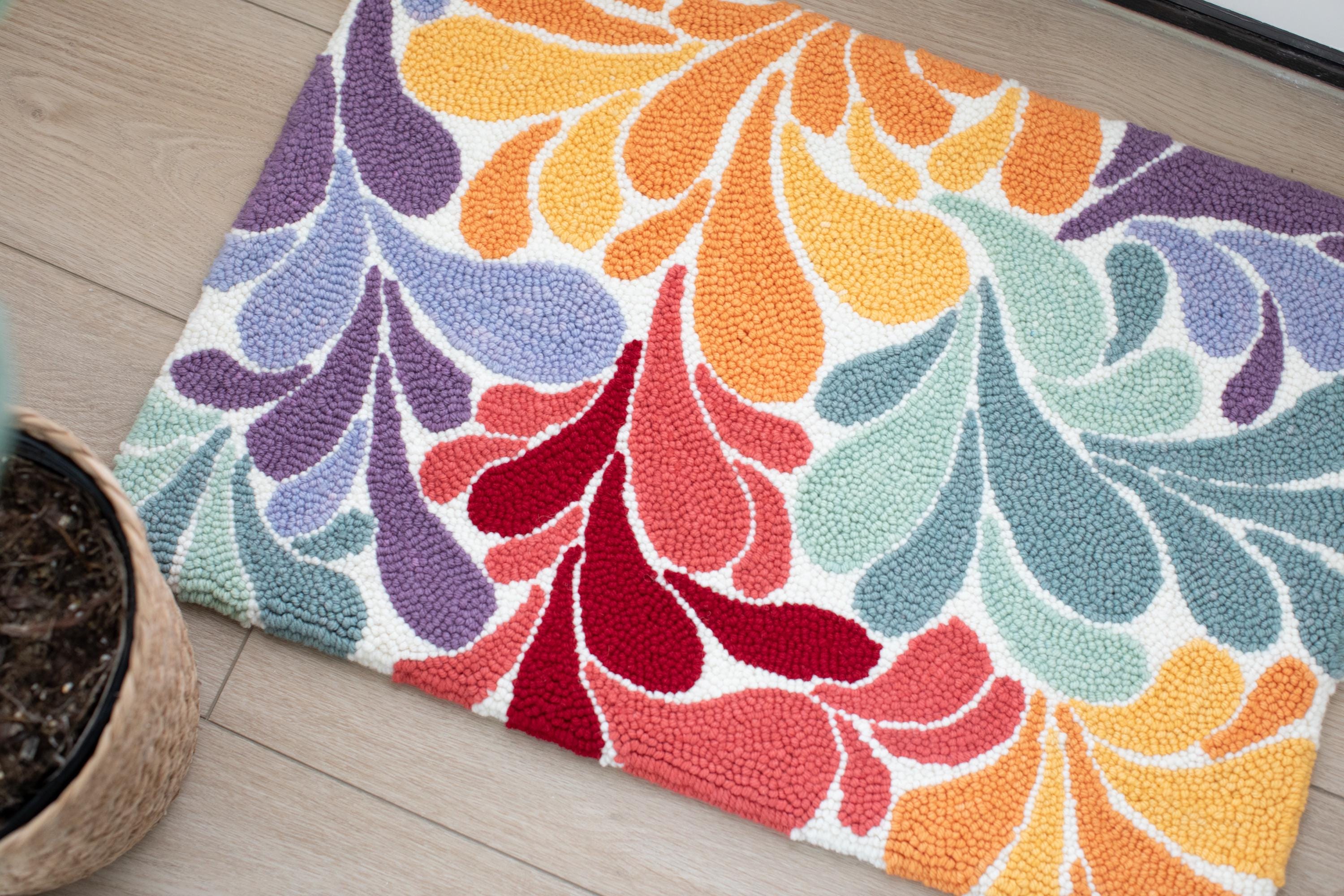 Create Your Own DIY Punch Needle Rug Kit With Pattern, Rug Wool, Color ...
