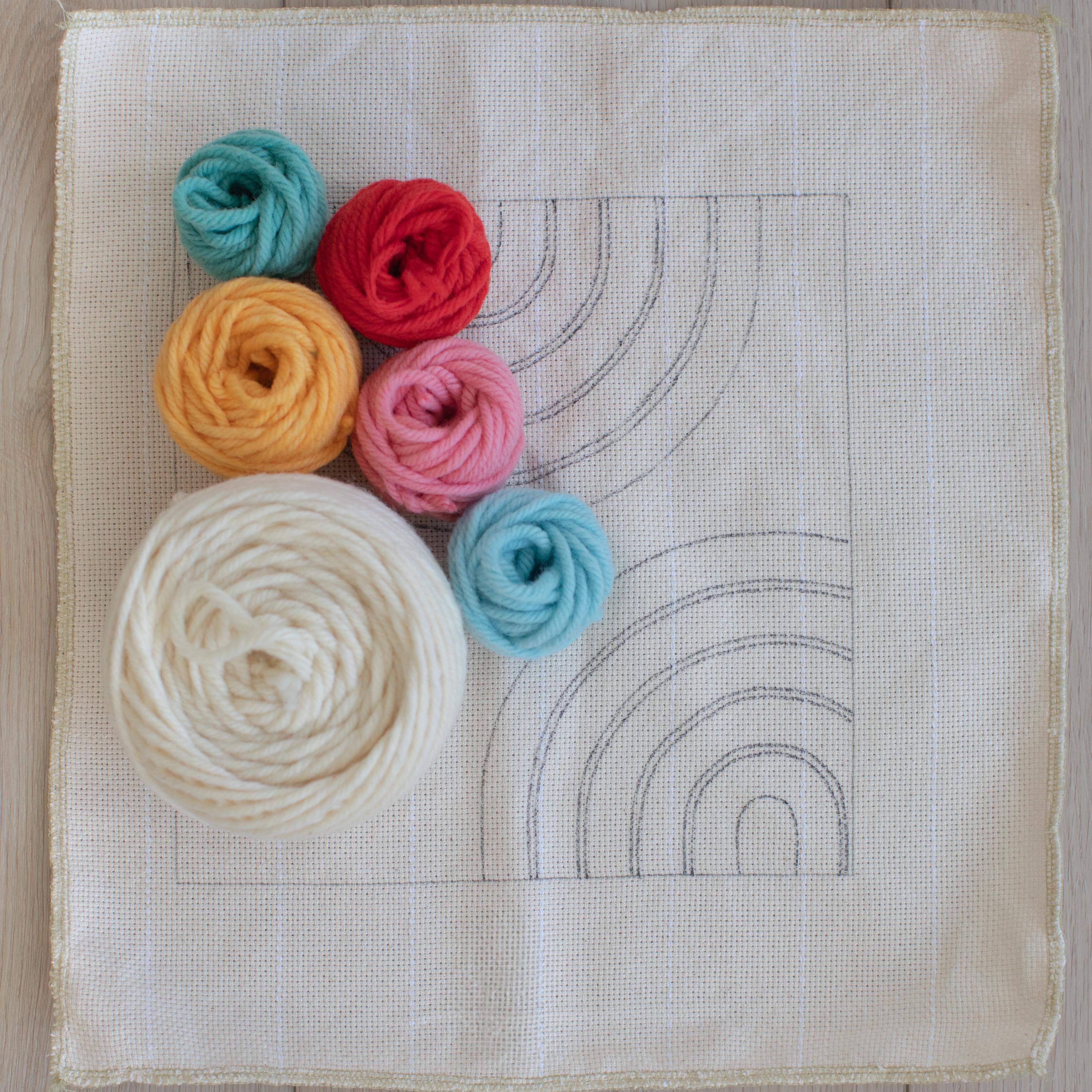 Beginner Punch Needle Kit, Pattern and Yarn | Rainbow | Crafter's Gift ...