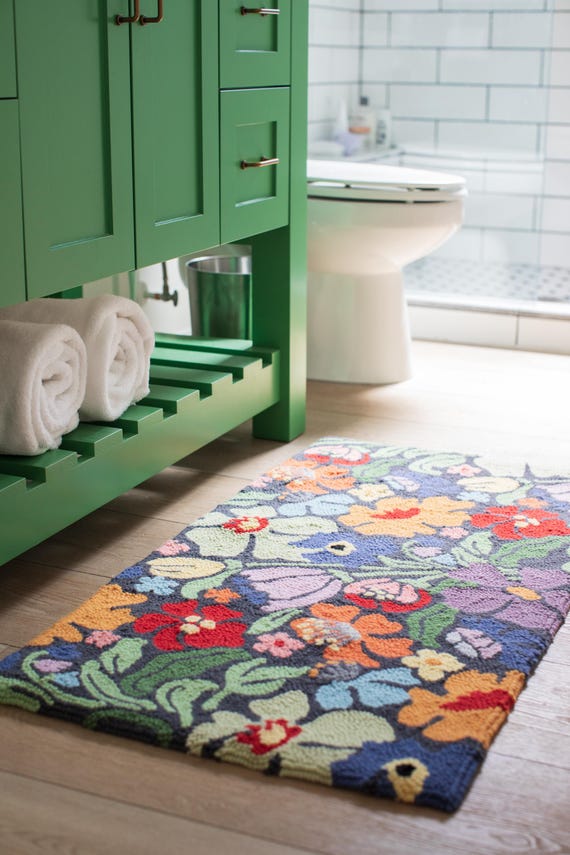 Punch Needle Rug Pattern, Rug Hooking Pattern, Make Your Own Rug, PDF Instructions with Video - Abstract Floral