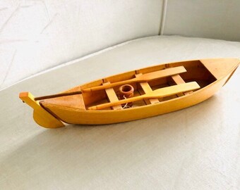 wooden row boat etsy
