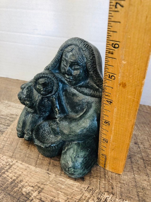 Wolf original Soapstone Figurine Made in canada sculpture | Etsy