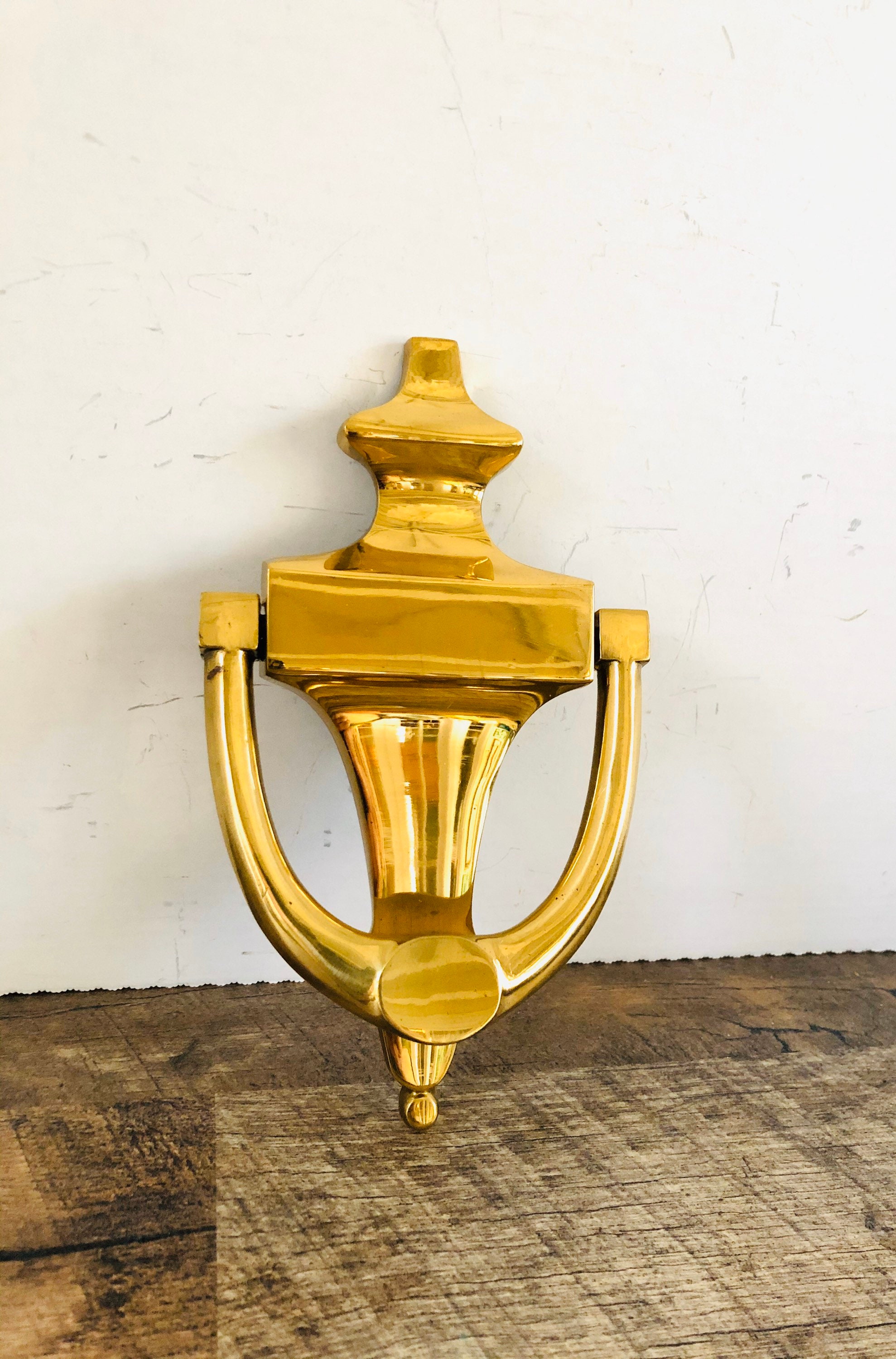 Brass Door Knocker Solid Brass Vintage Classic Door Knocker Etsy