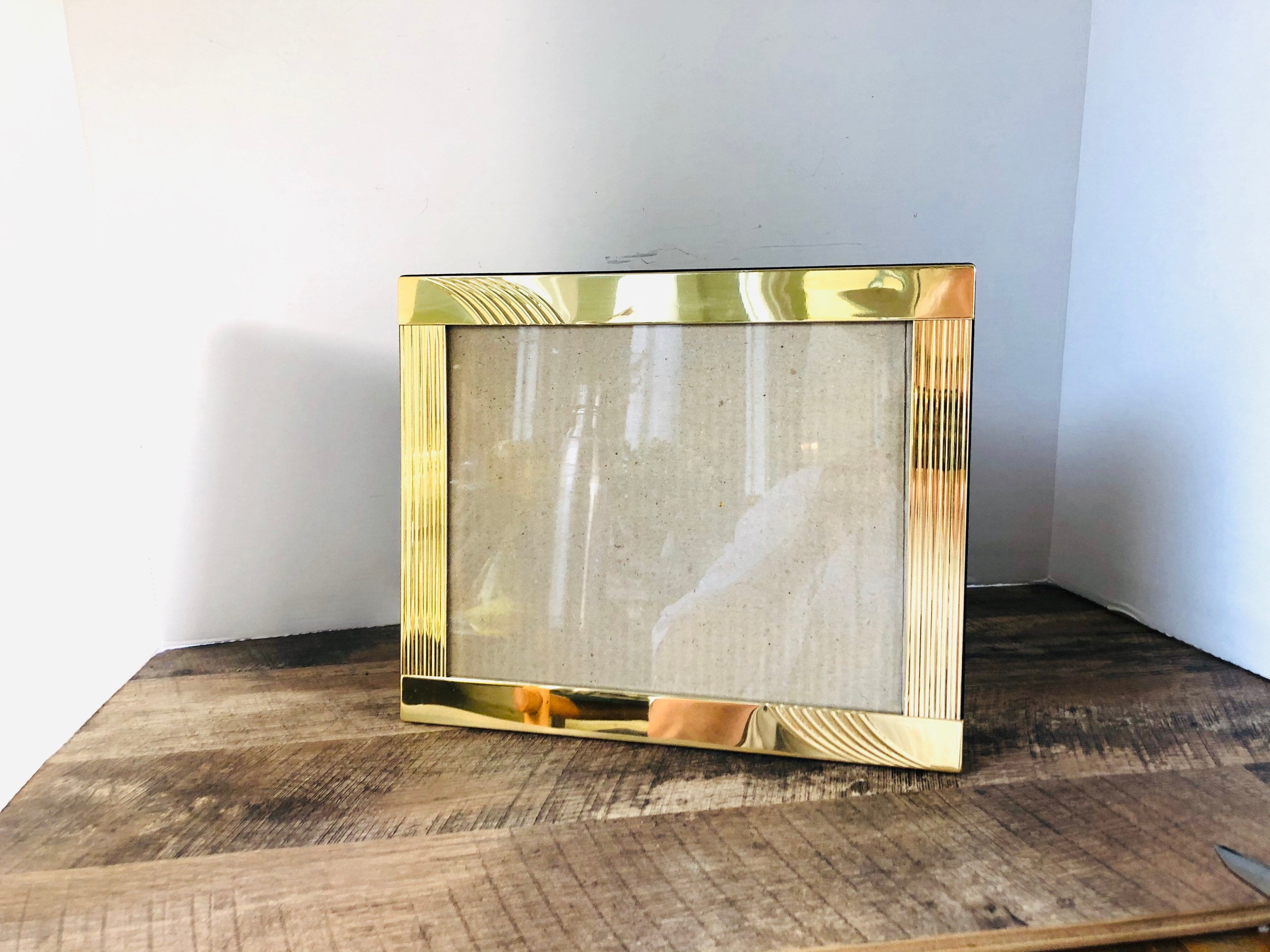 VINTAGE Brass Frame Solid Brass Picture Frame 8 x 10 Etsy