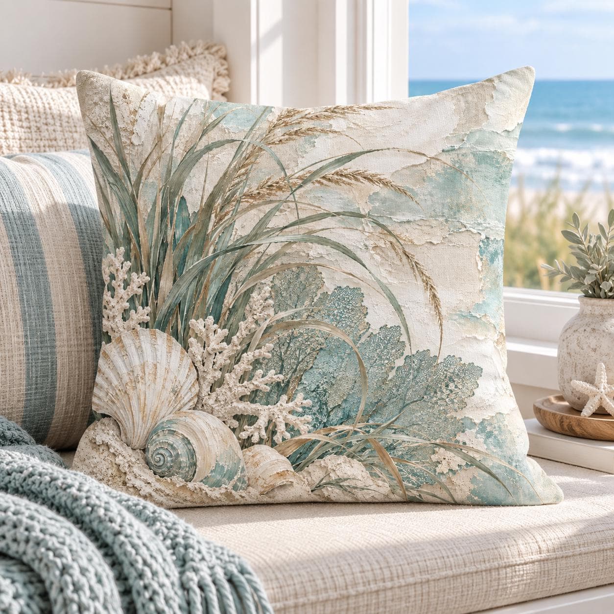 Coastal Pillow Cover - Etsy