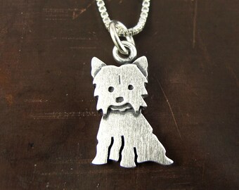 Anai's Jewelry Box Yorkshire Terrier Necklace for Yorkie Dog Lovers Silver Color Pendant and Necklace on 17 Chain 45cm Anai's Jewelry Box Yorkshire Terrier Necklace for Yorkie Dog Lovers Silver Color Pendant and Necklace on 17 Chain 45cm