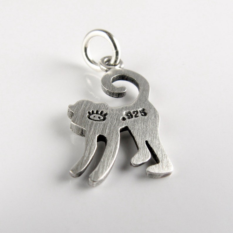 Tiny monkey pendant necklace