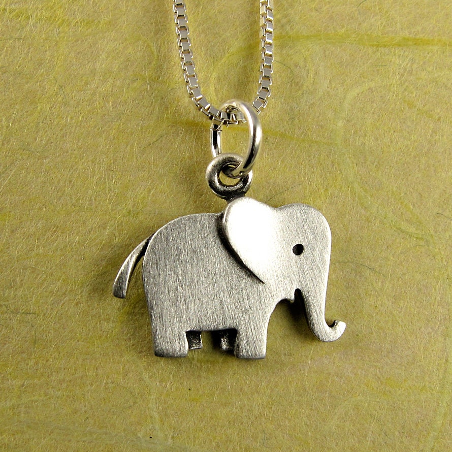 tiny elephant necklace