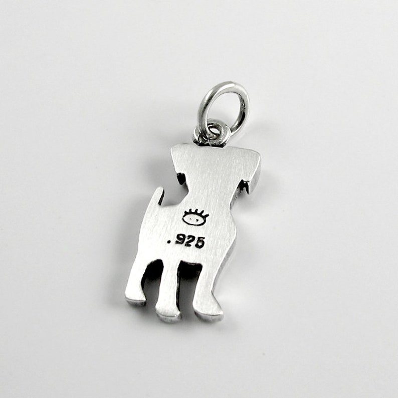 Tiny Jack Russell terrier pendant / necklace sterling silver image 4