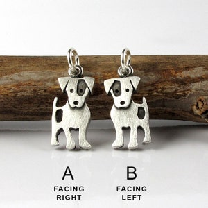 Tiny Jack Russell terrier pendant / necklace sterling silver image 2
