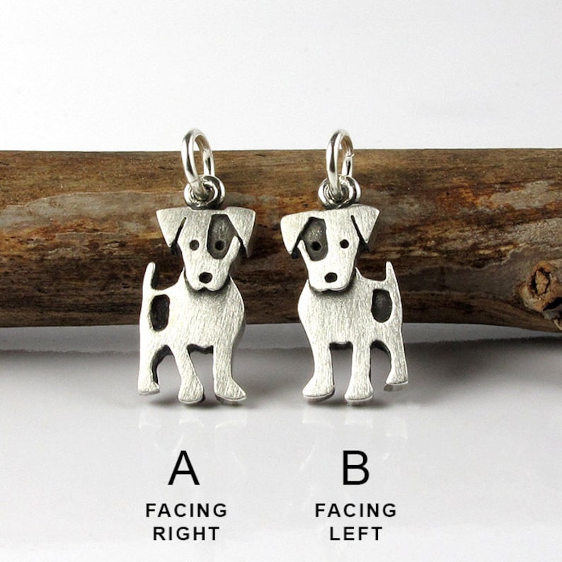 Tiny Jack Russell terrier pendant / necklace sterling silver image 2