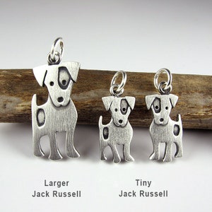 Jack Russell terrier pendant / necklace larger size sterling silver image 5